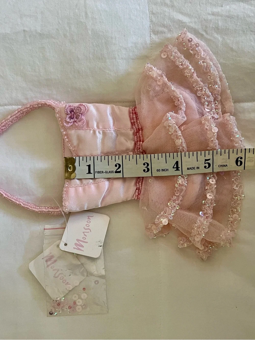 NWT Monsoon Pink Tulle Ballet Dress Purse